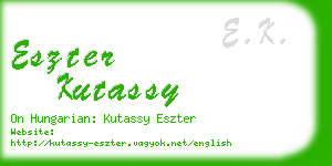 eszter kutassy business card